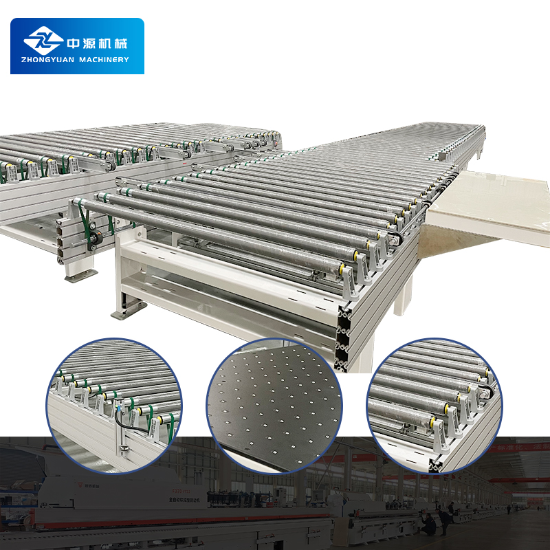 Return Line Roller Drum Conveyor Transfer System Panel Furniture Processing Line For Furniture And Door Factory