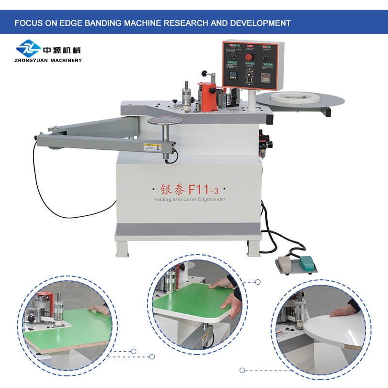 High-efficiency Woodworking F11-3 Stacked Arm Curved Edge Banding Machine