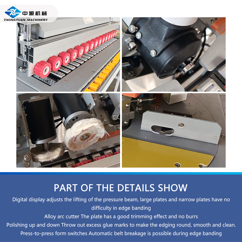 Curve And Straight Line Woodworking Full Automatic Edge Banding Machine with Trimming Buffing Polishing for Home And Factory