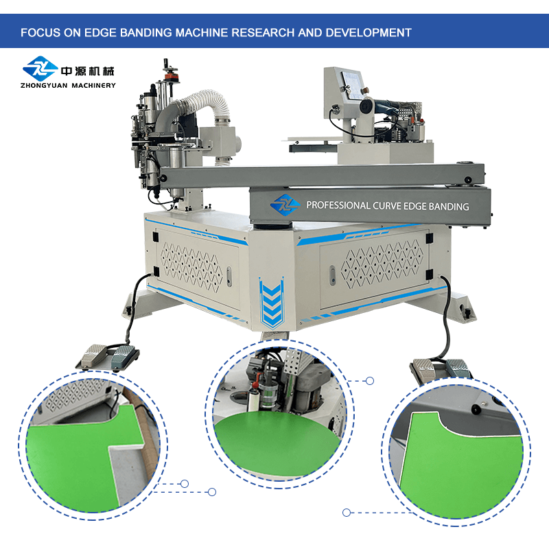 Woodworking Edge Banding And Trimming All-in-one Machine for Furniture Manufacturing