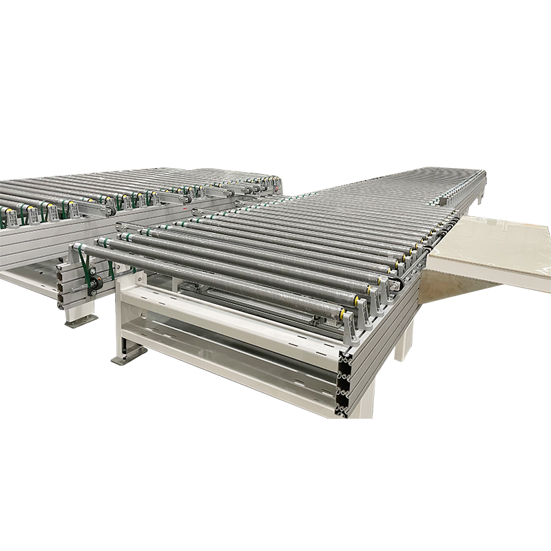 Return Line Roller Drum Conveyor Transfer System Panel Furniture Processing Line For Furniture And Door Factory