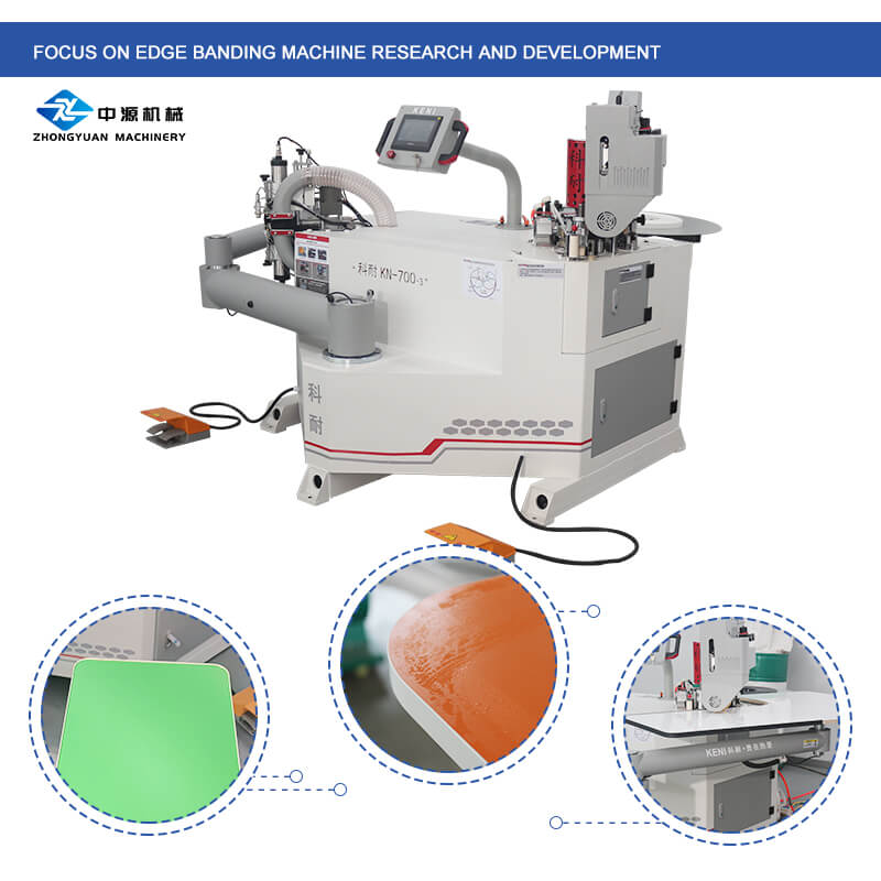 KN-700-3 Curve Edge Banding And Trimming All-in-one Machine for Furniture