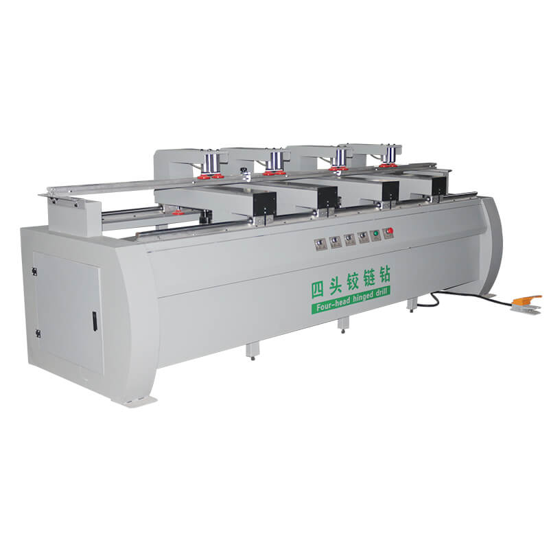 High-precision Woodworking 4 Heads Dust-free Hinge Drilling Machine