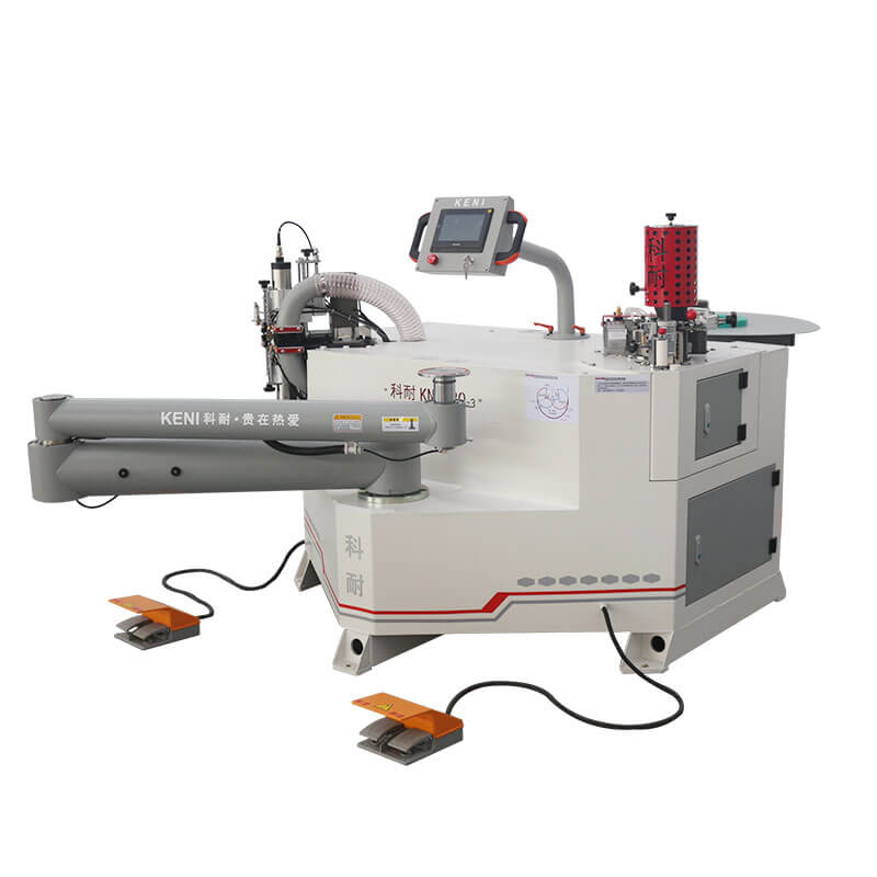 KN-620-3 Folding Arm Curve Edge Banding And Trimming All-In-One Machine